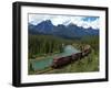 Morants Curve, Bow River, Canadian Pacific Railway, Near Lake Louise, Banff National Park, UNESCO W-Hans Peter Merten-Framed Premium Photographic Print