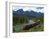 Morants Curve, Bow River, Canadian Pacific Railway, Near Lake Louise, Banff National Park, UNESCO W-Hans Peter Merten-Framed Photographic Print