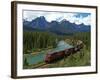 Morants Curve, Bow River, Canadian Pacific Railway, Near Lake Louise, Banff National Park, UNESCO W-Hans Peter Merten-Framed Photographic Print