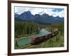 Morants Curve, Bow River, Canadian Pacific Railway, Near Lake Louise, Banff National Park, UNESCO W-Hans Peter Merten-Framed Photographic Print