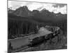 Morants Curve, Bow River, Canadian Pacific Railway, Near Lake Louise, Banff National Park, UNESCO W-Hans Peter Merten-Mounted Photographic Print