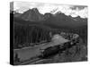 Morants Curve, Bow River, Canadian Pacific Railway, Near Lake Louise, Banff National Park, UNESCO W-Hans Peter Merten-Stretched Canvas