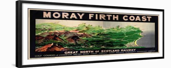 Moray Firth Coast, Poster Advertising the Gnsr-English School-Framed Premium Giclee Print