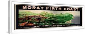 Moray Firth Coast, Poster Advertising the Gnsr-English School-Framed Premium Giclee Print
