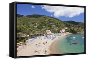 Morcone Beach, Golfo Stella, Island of Elba, Livorno Province, Tuscany, Italy-Markus Lange-Framed Stretched Canvas