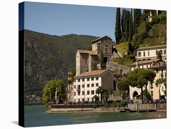 Morcote, Lake Lugano, Canton Tessin, Switzerland, Europe-Angelo Cavalli-Stretched Canvas