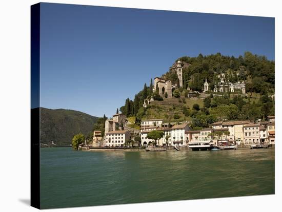 Morcote, Lake Lugano, Canton Tessin, Switzerland, Europe-Angelo Cavalli-Stretched Canvas