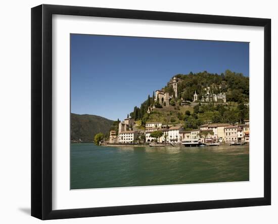 Morcote, Lake Lugano, Canton Tessin, Switzerland, Europe-Angelo Cavalli-Framed Photographic Print