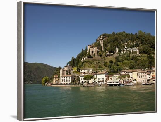 Morcote, Lake Lugano, Canton Tessin, Switzerland, Europe-Angelo Cavalli-Framed Photographic Print