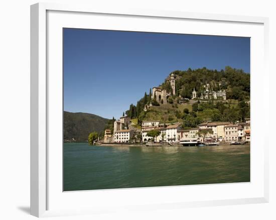 Morcote, Lake Lugano, Canton Tessin, Switzerland, Europe-Angelo Cavalli-Framed Photographic Print