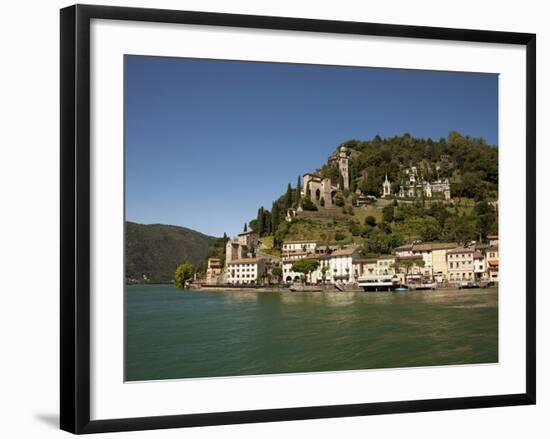 Morcote, Lake Lugano, Canton Tessin, Switzerland, Europe-Angelo Cavalli-Framed Photographic Print