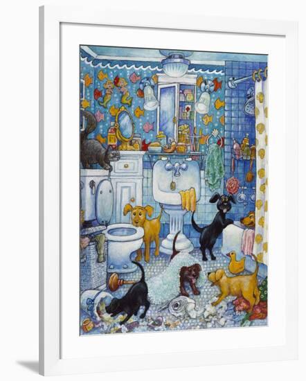 More Bathroom Pups-Bill Bell-Framed Giclee Print