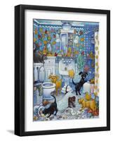 More Bathroom Pups-Bill Bell-Framed Giclee Print