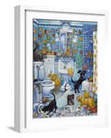 More Bathroom Pups-Bill Bell-Framed Giclee Print