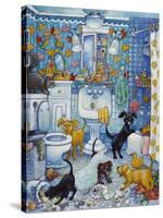 More Bathroom Pups-Bill Bell-Stretched Canvas