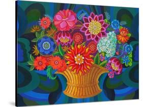 More Blooms in a Basket, 2013-Jane Tattersfield-Stretched Canvas