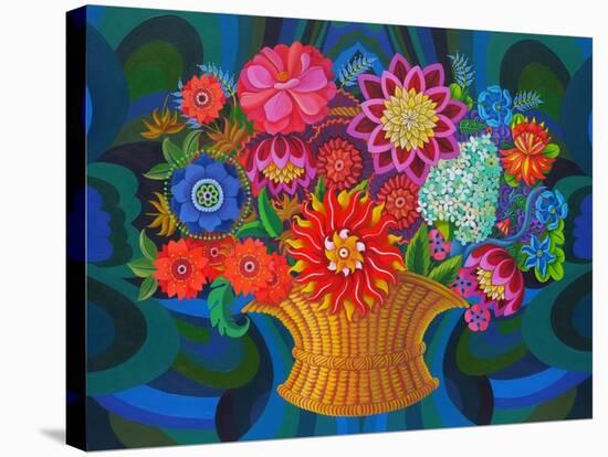 More Blooms in a Basket, 2013-Jane Tattersfield-Stretched Canvas