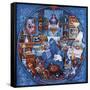 More Blue Room Cats-Bill Bell-Framed Stretched Canvas