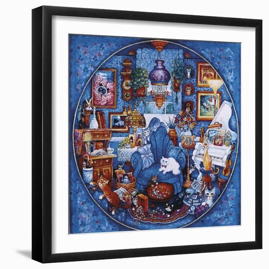 More Blue Room Cats-Bill Bell-Framed Premium Giclee Print