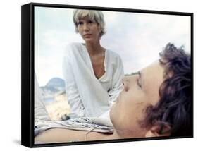 More by BarbetSchroeder with Klaus Grunberg and Mimsy Farmer, 1969 (photo)-null-Framed Stretched Canvas