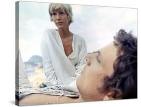 More by BarbetSchroeder with Klaus Grunberg and Mimsy Farmer, 1969 (photo)-null-Stretched Canvas