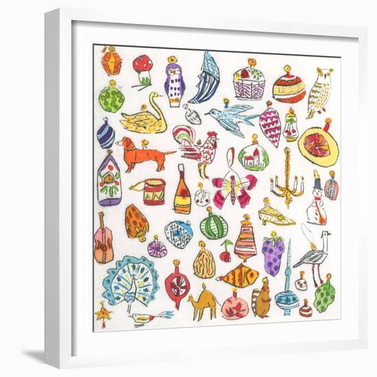 More Christmas baubles!-Sarah Battle-Framed Giclee Print