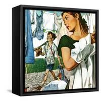 "More Clothes to Clean," April 17, 1948-George Hughes-Framed Stretched Canvas