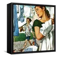 "More Clothes to Clean," April 17, 1948-George Hughes-Framed Stretched Canvas