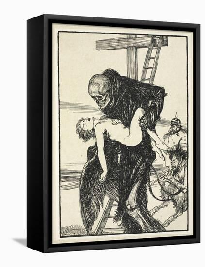 More Cruel Than Death, Illustration from the Kaiser's Garland by Edmund J. Sullivan, Pub. 1916-Edmund Joseph Sullivan-Framed Stretched Canvas