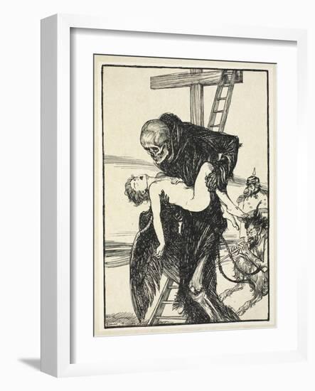 More Cruel Than Death, Illustration from the Kaiser's Garland by Edmund J. Sullivan, Pub. 1916-Edmund Joseph Sullivan-Framed Giclee Print