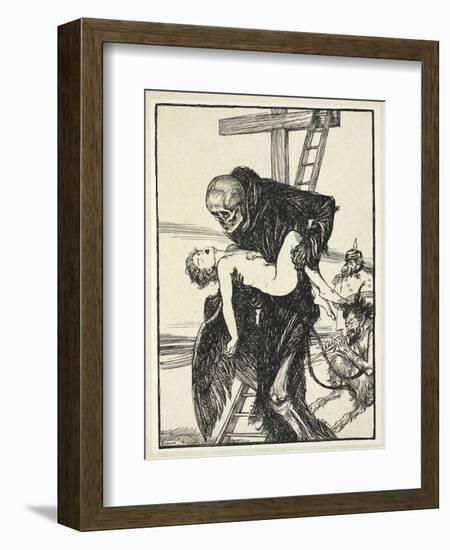 More Cruel Than Death, Illustration from the Kaiser's Garland by Edmund J. Sullivan, Pub. 1916-Edmund Joseph Sullivan-Framed Giclee Print