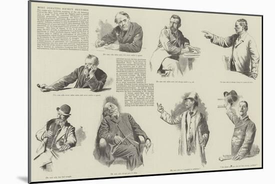More Debating Society Sketches-null-Mounted Giclee Print