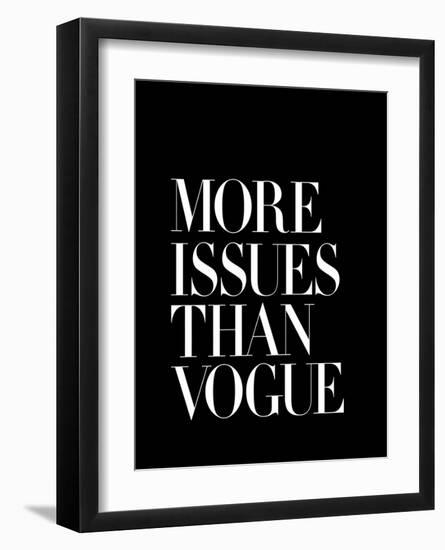 More Issues Than Vogue Black-Brett Wilson-Framed Art Print