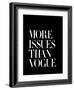More Issues Than Vogue Black-Brett Wilson-Framed Art Print