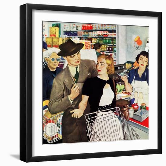 "More Money, Honey", July 21, 1951-George Hughes-Framed Premium Giclee Print