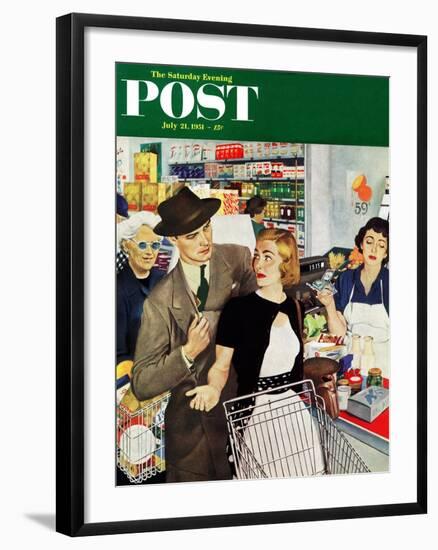 "More Money, Honey" Saturday Evening Post Cover, July 21, 1951-George Hughes-Framed Giclee Print