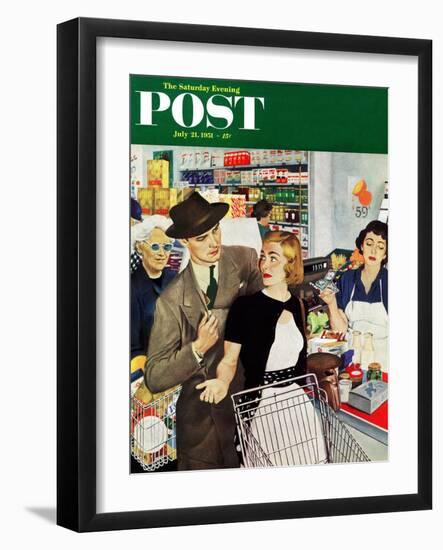 "More Money, Honey" Saturday Evening Post Cover, July 21, 1951-George Hughes-Framed Giclee Print