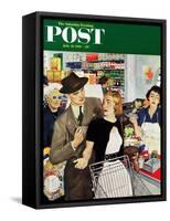 "More Money, Honey" Saturday Evening Post Cover, July 21, 1951-George Hughes-Framed Stretched Canvas