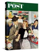 "More Money, Honey" Saturday Evening Post Cover, July 21, 1951-George Hughes-Stretched Canvas