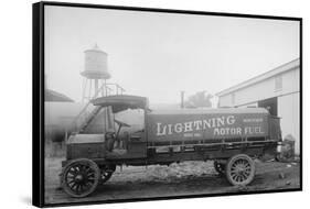 More Power from Lightening Motor Fuel from Penn Oil Truck-null-Framed Stretched Canvas