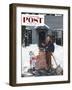 "More Snow?" Saturday Evening Post Cover, December 29, 1951-George Hughes-Framed Giclee Print