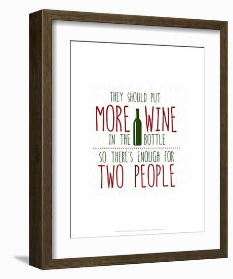 More Wine - Wink Designs Contemporary Print-Michelle Lancaster-Framed Art Print