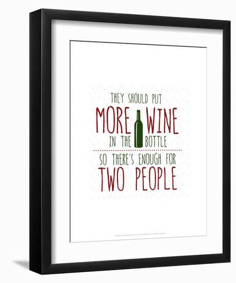 More Wine - Wink Designs Contemporary Print-Michelle Lancaster-Framed Art Print