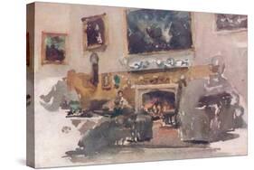 'Moreby Hall, Interior', 1884-James Abbott McNeill Whistler-Stretched Canvas