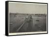 Morecambe Bay and Pier, Scene of the Accident on 9 September-null-Framed Stretched Canvas