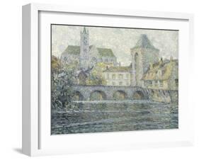 Moret Landscape, the Bridge; Paysage Moret, Le Pont, 1918-Henri Eugene Augustin Le Sidaner-Framed Giclee Print