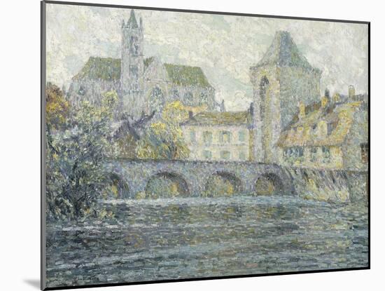 Moret Landscape, the Bridge; Paysage Moret, Le Pont, 1918-Henri Eugene Augustin Le Sidaner-Mounted Giclee Print