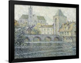 Moret Landscape, the Bridge; Paysage Moret, Le Pont, 1918-Henri Eugene Augustin Le Sidaner-Framed Giclee Print