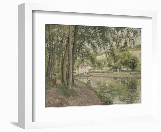 Moret, le canal du Loing (Seine et Marne) ou Chemin de halage à Saint Mammès-Camille Pissarro-Framed Giclee Print