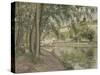 Moret, le canal du Loing (Seine et Marne) ou Chemin de halage à Saint Mammès-Camille Pissarro-Stretched Canvas